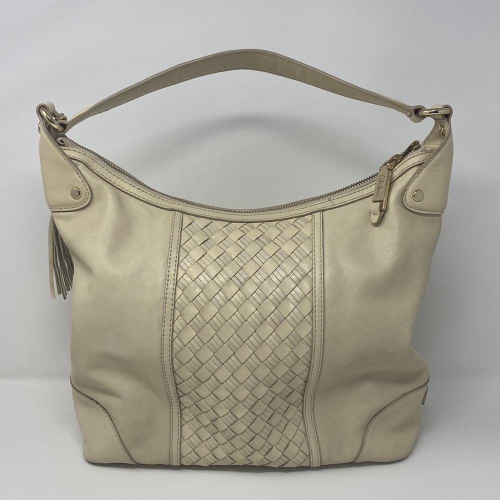 Cole Haan Off-White Leather Hobo Shoulder Bag - Picture 2 of 15